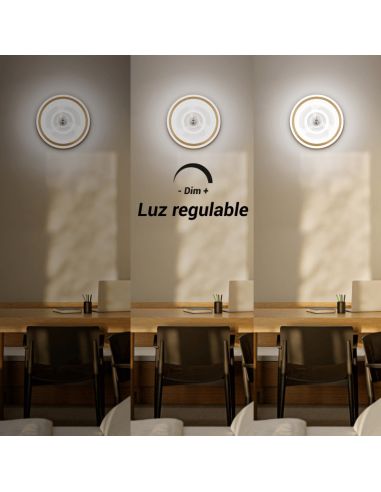 Plafón LED Ventilador para Techo o Pared Alan Move 38W DC Luz regulable