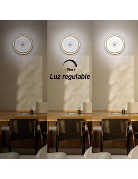 Ventilateur de plafond LED pour plafond ou mur Alan Move 38W DC Dimmable Light