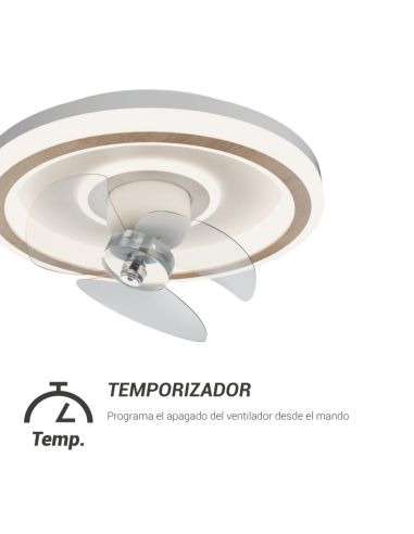 Ventilateur de plafond LED pour plafond ou mur Alan Move 38W DC timer