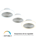 Ventilateur de plafond LED Enkel 44W flux concentré DC température lumineuse