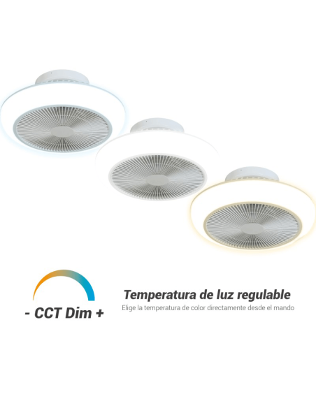 Ventilador de teto LED Enkel 44W fluxo concentrado DC temperatura da luz