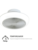 Ventilateur de plafond LED Enkel 44W flux concentré DC timer