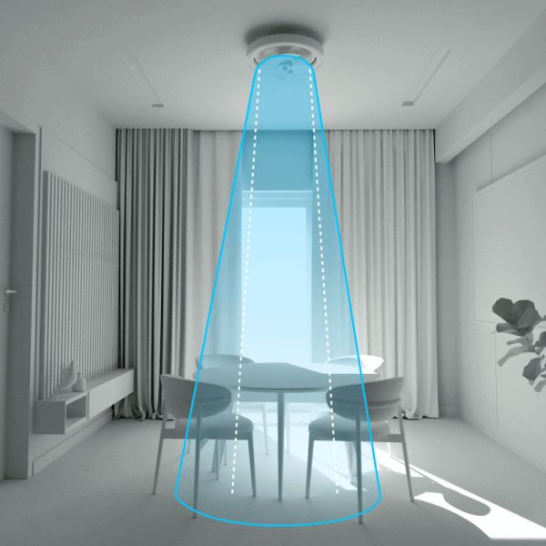 Ventilateur de plafond LED Enkel 44W flux concentré flux d'air DC