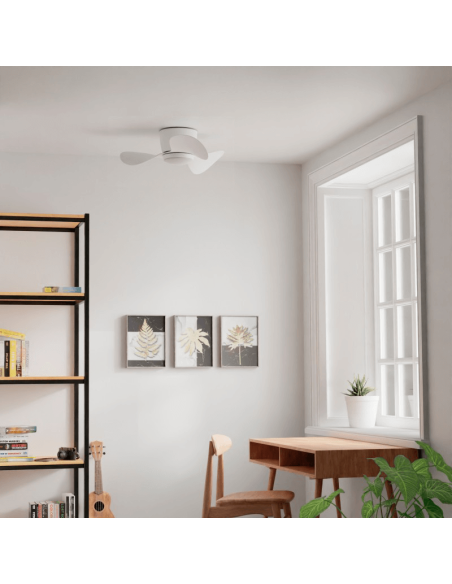 Ventilador de teto pequeno com LED Monty DC ambiente desligado