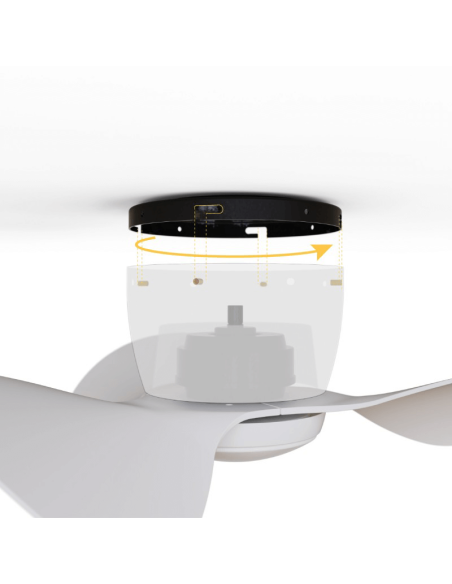 Petit ventilateur de plafond avec détail LED Monty DC