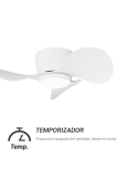 Ventilador de Techo pequeño con LED Monty DC temporizador