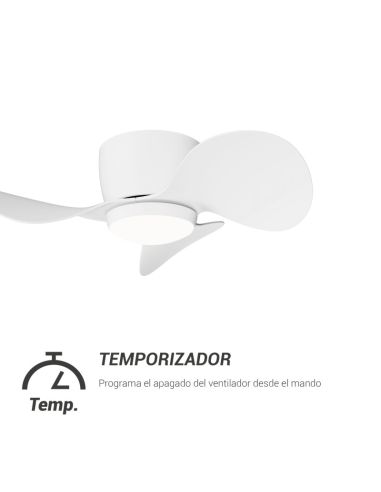 Ventilador de Techo pequeño con LED Monty DC temporizador