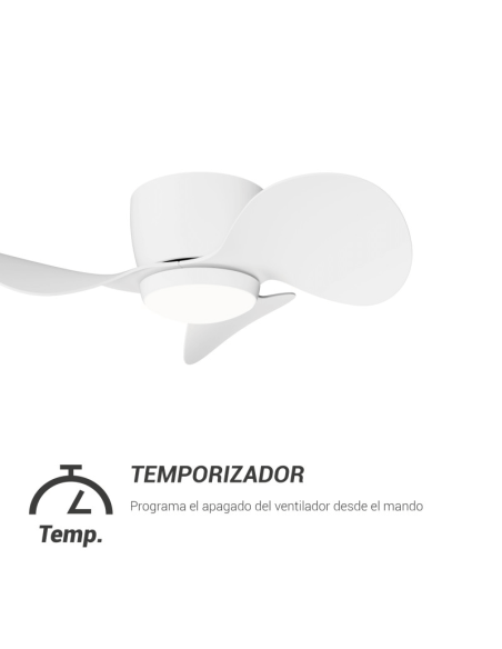 Ventilador de Techo pequeño con LED Monty DC temporizador