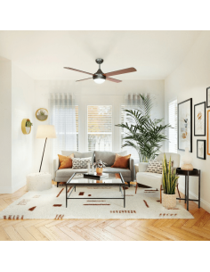 Ventilador de teto LED Baloo Brown DC E27 2