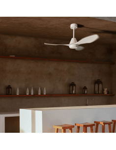 Lara DC ventilador de teto LED interno e externo branco 2