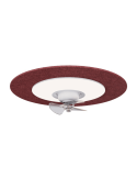 Plafonnier LED rouge Fono Fan avec réduction de bruit
