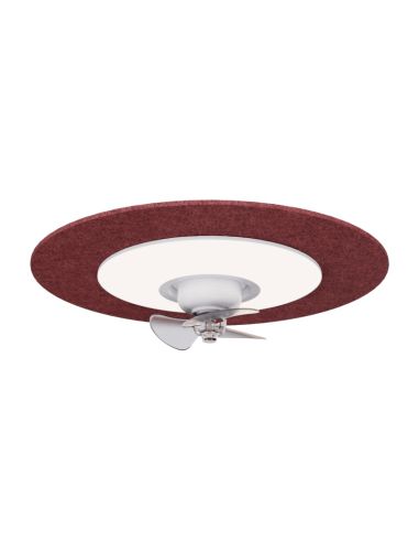 Plafonnier LED rouge Fono Fan avec réduction de bruit