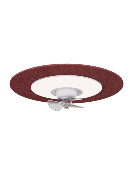 Luz de teto LED com ventilador Fono vermelho com redução de ruído