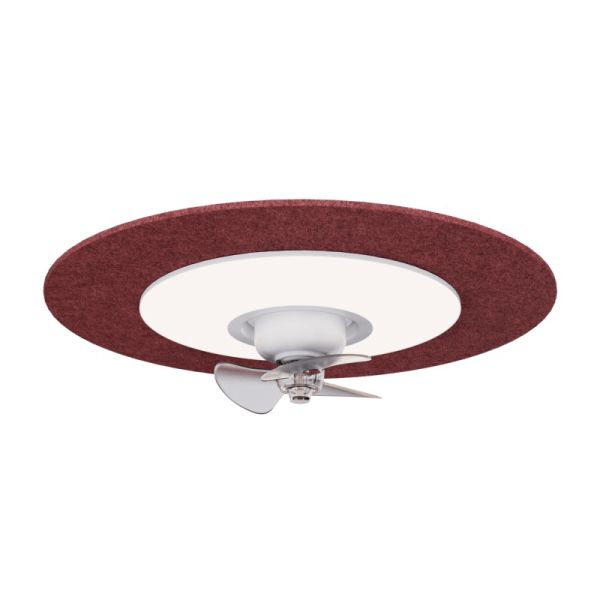 Plafón LED Ventilador Fono rojo con reducción de ruido