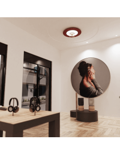 Plafón LED Ventilador Fono rojo con reducción de ruido 2