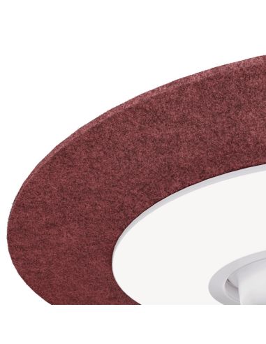 Plafón LED Ventilador Fono rojo con reducción de ruido detalle