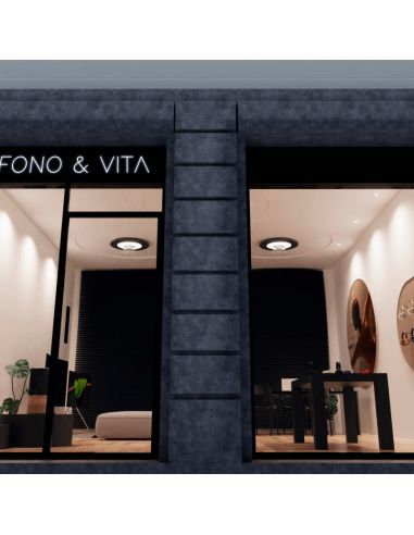 Plafón LED Ventilador Fono azul con reducción de ruido ambiente profesional