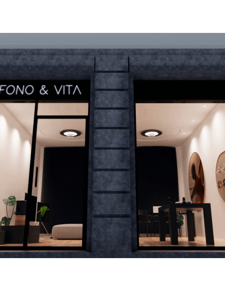 Ventilador de teto LED Fono azul com redução de ruído ambiente profissional