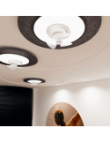 Plafón LED Ventilador Fono azul con reducción de ruido ambiente