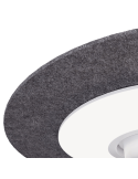 Plafón LED Ventilador Fono azul con reducción de ruido detalle