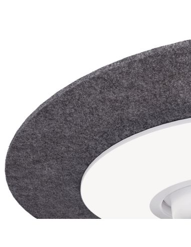 Plafón LED Ventilador Fono azul con reducción de ruido detalle