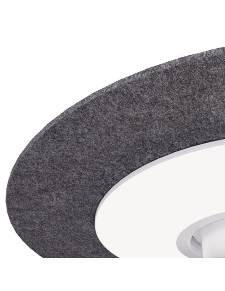 Plafón LED Ventilador Fono azul con reducción de ruido detalle