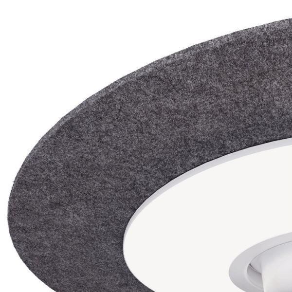 Plafón LED Ventilador Fono azul con reducción de ruido detalle