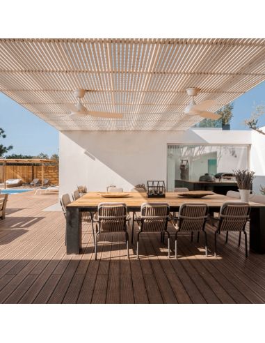 Ventilador de teto LED externo com luz regulável Dana DC ambient