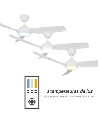 Ventoinha de tecto LED exterior com...