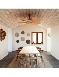 Grand ventilateur de plafond en bois Lola IP20 2