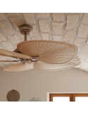 Grand ventilateur de plafond en bois Lola IP20 détail