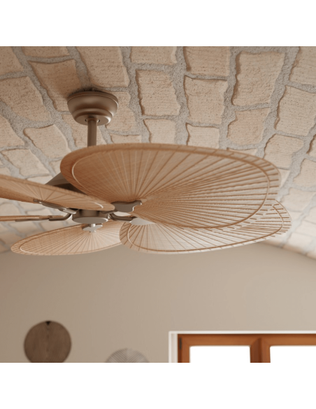 Ventilador de Techo grande madera Lola IP20 detalle