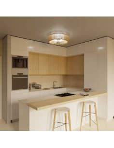 Ventilador de Techo LED con pantalla de madera Daya DC 2
