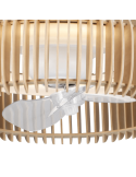 Ventilateur de plafond LED avec écran en bois Daya DC détails