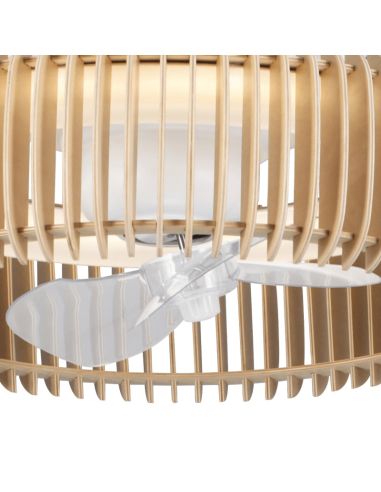 Ventilador de Techo LED con pantalla de madera Daya DC detalles
