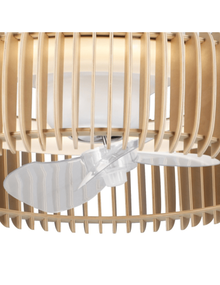 Ventilateur de plafond LED avec écran en bois Daya DC détails