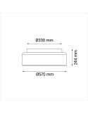 Ventilador de Techo LED con pantalla de madera Daya DC medidas