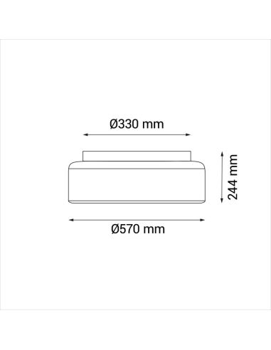 Ventilador de Techo LED con pantalla de madera Daya DC medidas