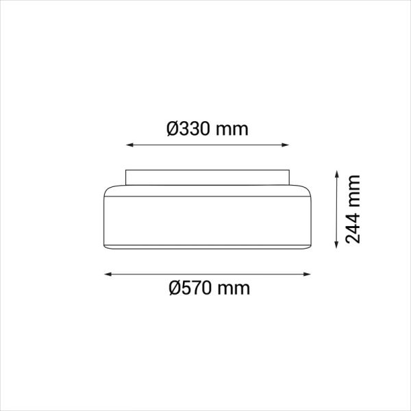 Ventilador de Techo LED con pantalla de madera Daya DC medidas