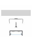Perfil de Aluminio de Superficie para doble Tira LED ´Dual` 2,02 Metros Lumines | LeonLeds