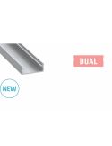Perfil de Aluminio de Superficie para doble Tira LED ´Dual` 2,02 Metros Lumines | LeonLeds