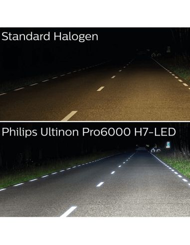 Bombillas H7 LED Ultinon Pro6000 HOMOLOGADAS EN ESPAÑA 611972U6000X2