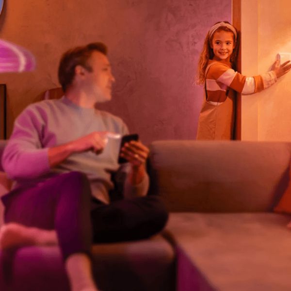 Módulo de interruptor de pared Philips Hue IP20 ambiente padre e hija