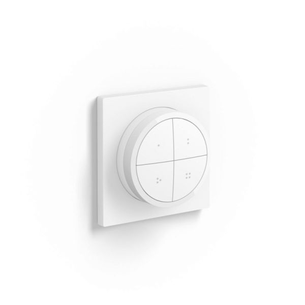 Soporte pared inalámbrico Philips Hue tap switch 4 botones y 1 selector color blanco