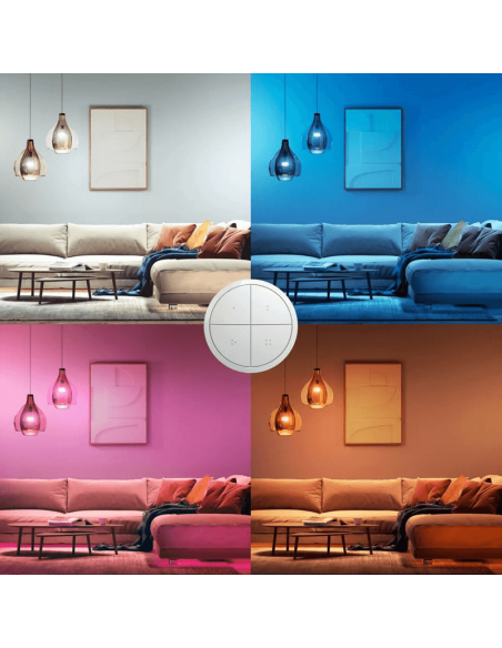Suporte de parede sem fio Philips Hue tap switch 4 botões e 1 seletor cor branca cores claras disponíveis