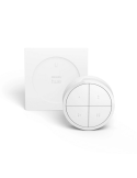 Soporte pared inalámbrico Philips Hue tap switch 4 botones y 1 selector color blanco fuera del soporte