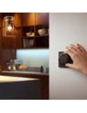 Soporte pared inalámbrico Philips Hue tap switch 4 botones y 1 selector color negro instalado en la pared