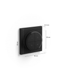 Soporte pared inalámbrico Philips Hue tap switch 4 botones y 1 selector color negro medidas