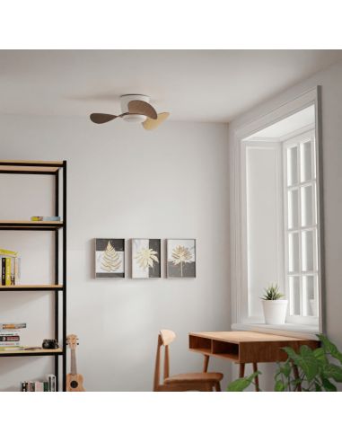 Petit ventilateur de plafond avec LED Monty wood DC ambient