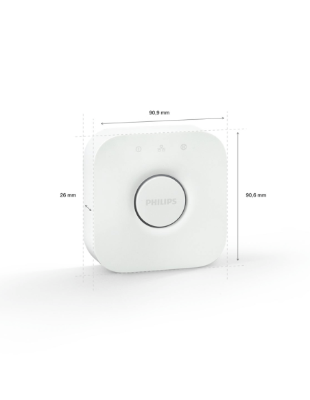Hue Bridge Philips Controlador de Iluminación inteligente medidas | LeonLeds
